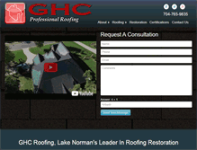 Tablet Screenshot of ghcroofing.com